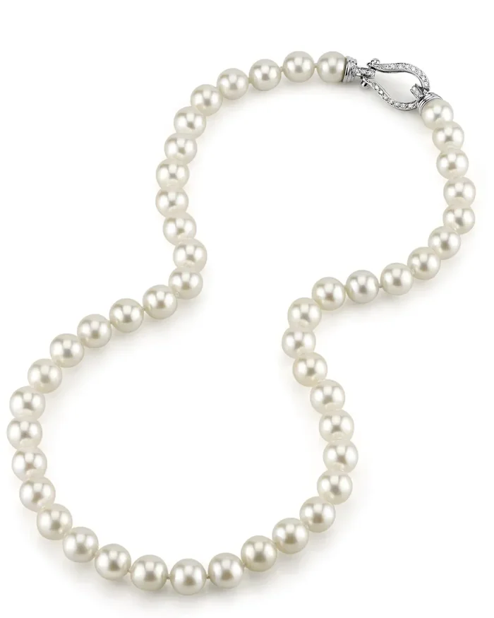White Japanese Akoya Pearl Necklace, 8.5-9.0mm – AAA Quality
