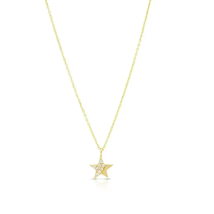 Women’s Necklace with Star Charm in 14K Gold
