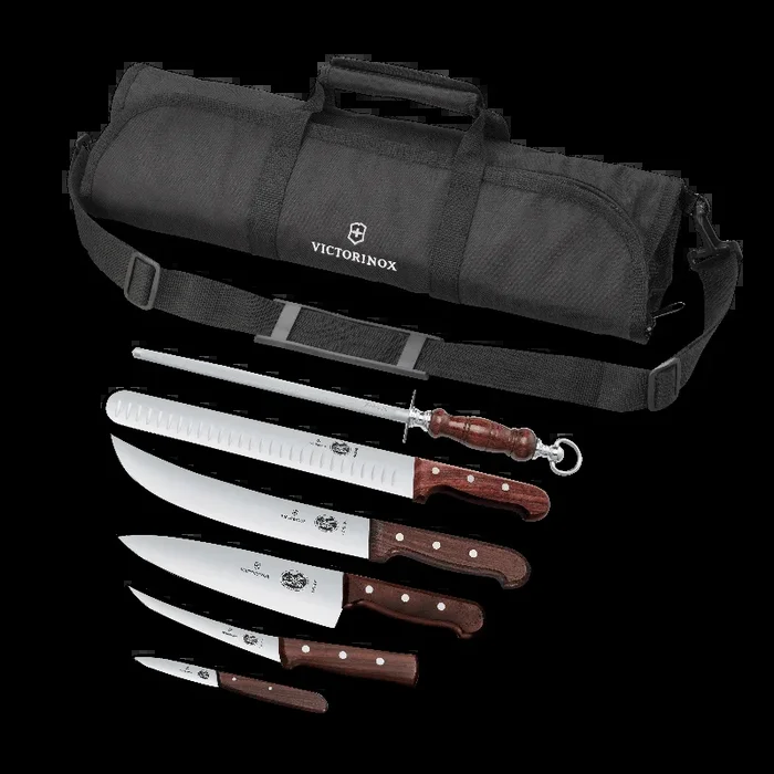 Wood Seven Piece BBQ Set