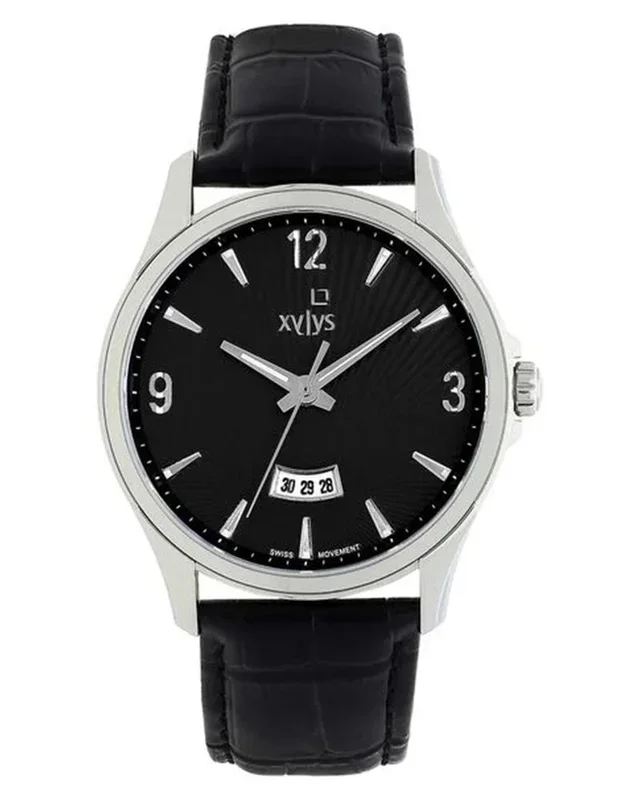 Xylys Men DH108 Round Black Watches