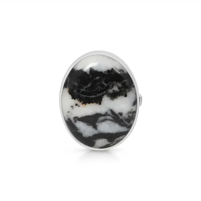 Zebra Skin Jasper Adjustable Ring-(ZSJ-R-4.)