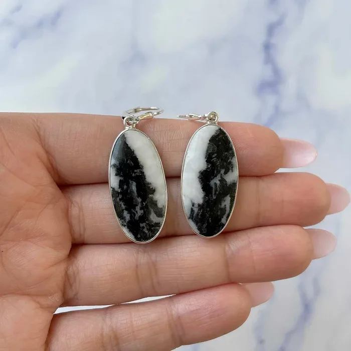 Zebra Skin Jasper Earring-(ZSJ-E-2.)