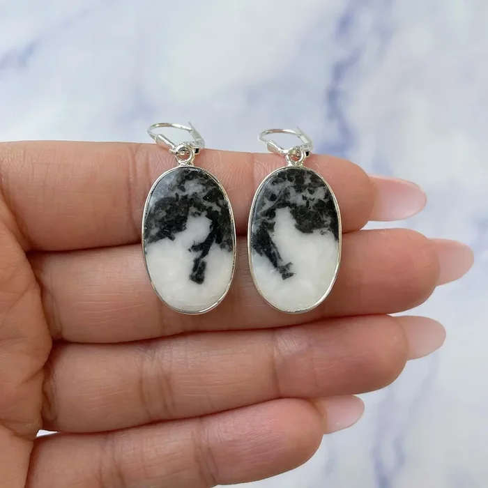 Zebra Skin Jasper Earring-(ZSJ-E-26.)