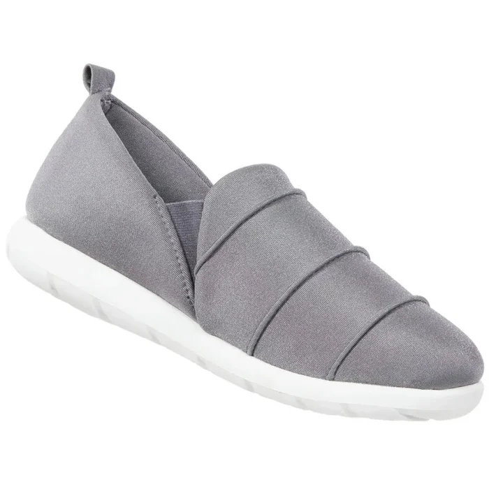 Zenz Women’s Slip-On – Serenity Closed Back Pintuck Design, Ash, Size 8 | A95H42-ASH8