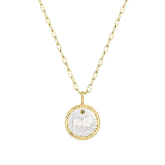 Zodiac Leo Mother Of Pearl Necklace