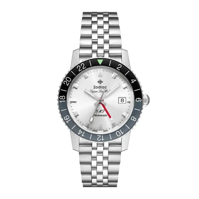 Zodiac Super Sea Wolf GMT Automatic Stainless Steel Watch MPN: ZO9415